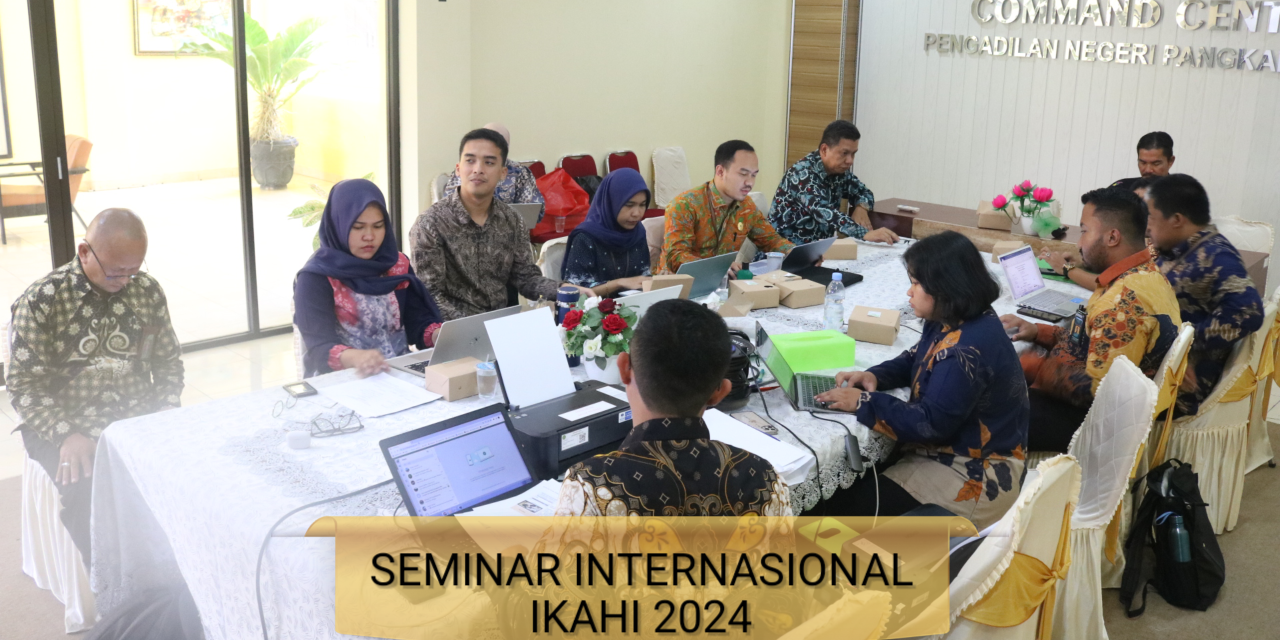 Seminar Internasional E-Sertifikat IKAHI Tahun 2024 secara daring melalui zoom meeting.