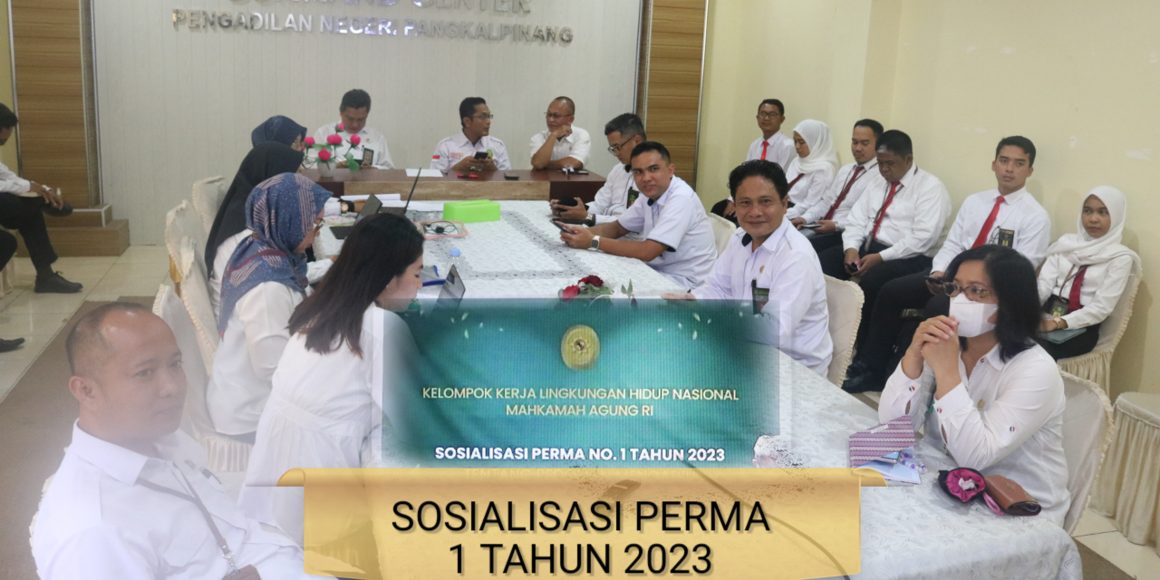 Sosialisasi PERMA No.1 Tahun 2023 secara daring melalui zoom meeting