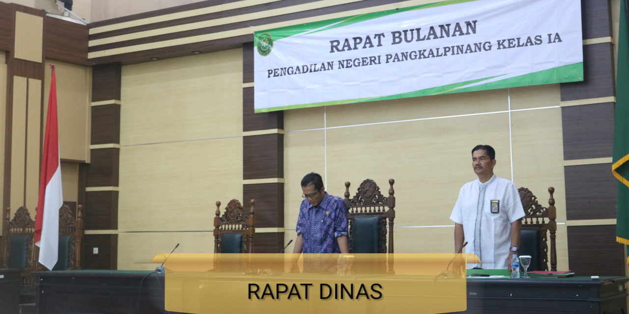 Rapat Dinas Bulan Mei 2024